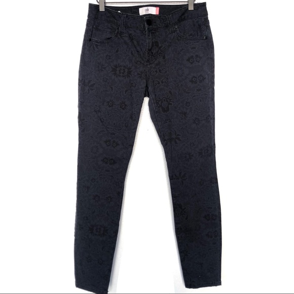 Cabi Floral Lace Print Skinny Jeans 3195 - Picture 2 of 10